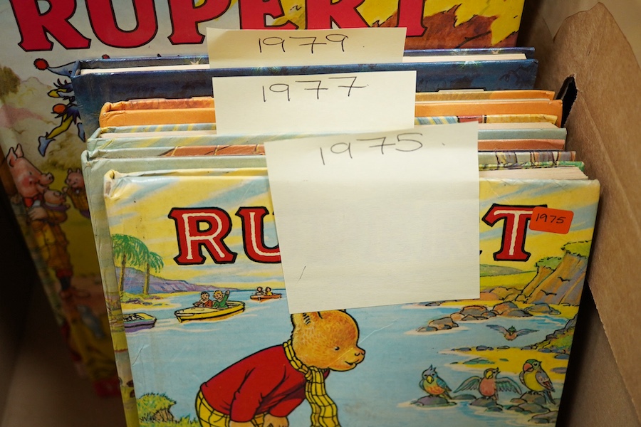 Rupert the Bear Annuals: 1970-2012. coloured pictorial boards, tall 4to. (43). Condition - fair to good.